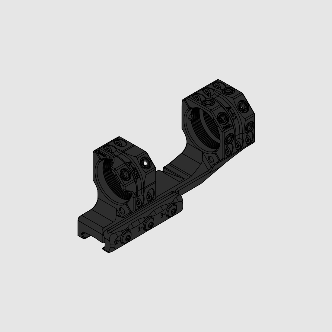 Spuhr Blockmontage ø34 Gen3 H 38 / 21 mm 6MIL PIC Cantilever Gen3