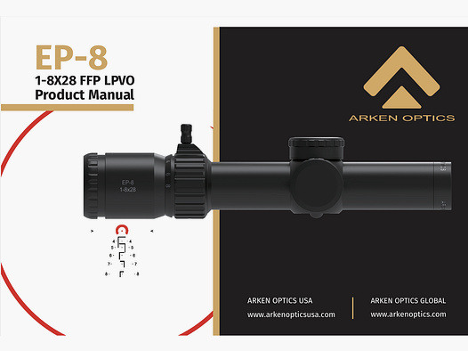 Scope Arken EP-8 1-8X28 FFP KL BOX MOA - like new