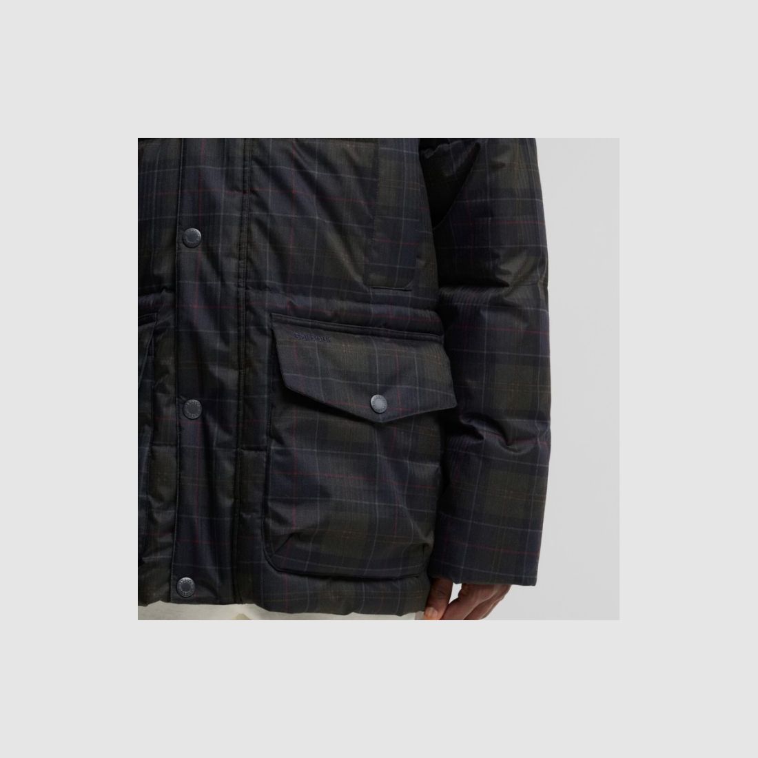 Barbour H-Daunenjacke Lonnen Tartan | shadow classic tartan, Bild 9 von 12