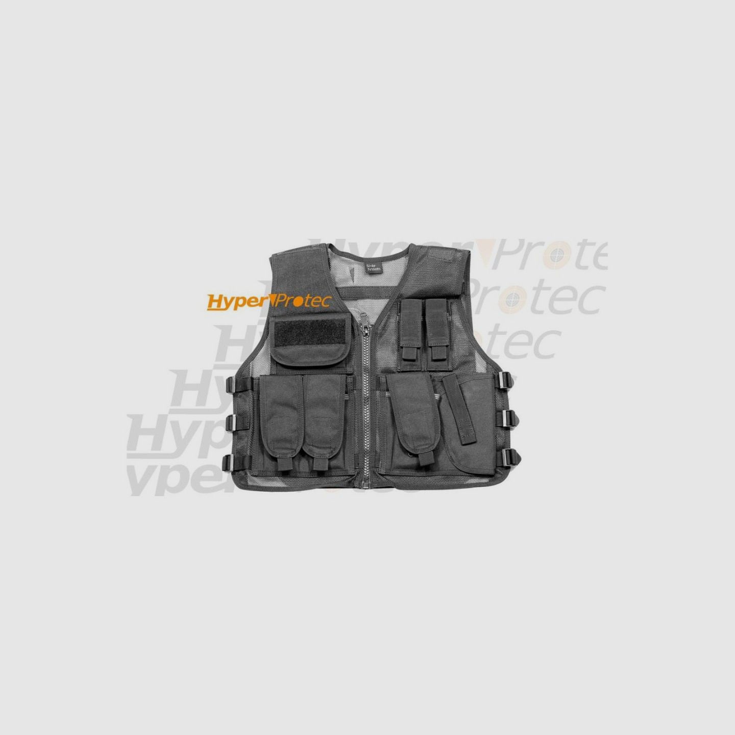 Schwarze taktische Weste für Airsoft - Rechtshänder