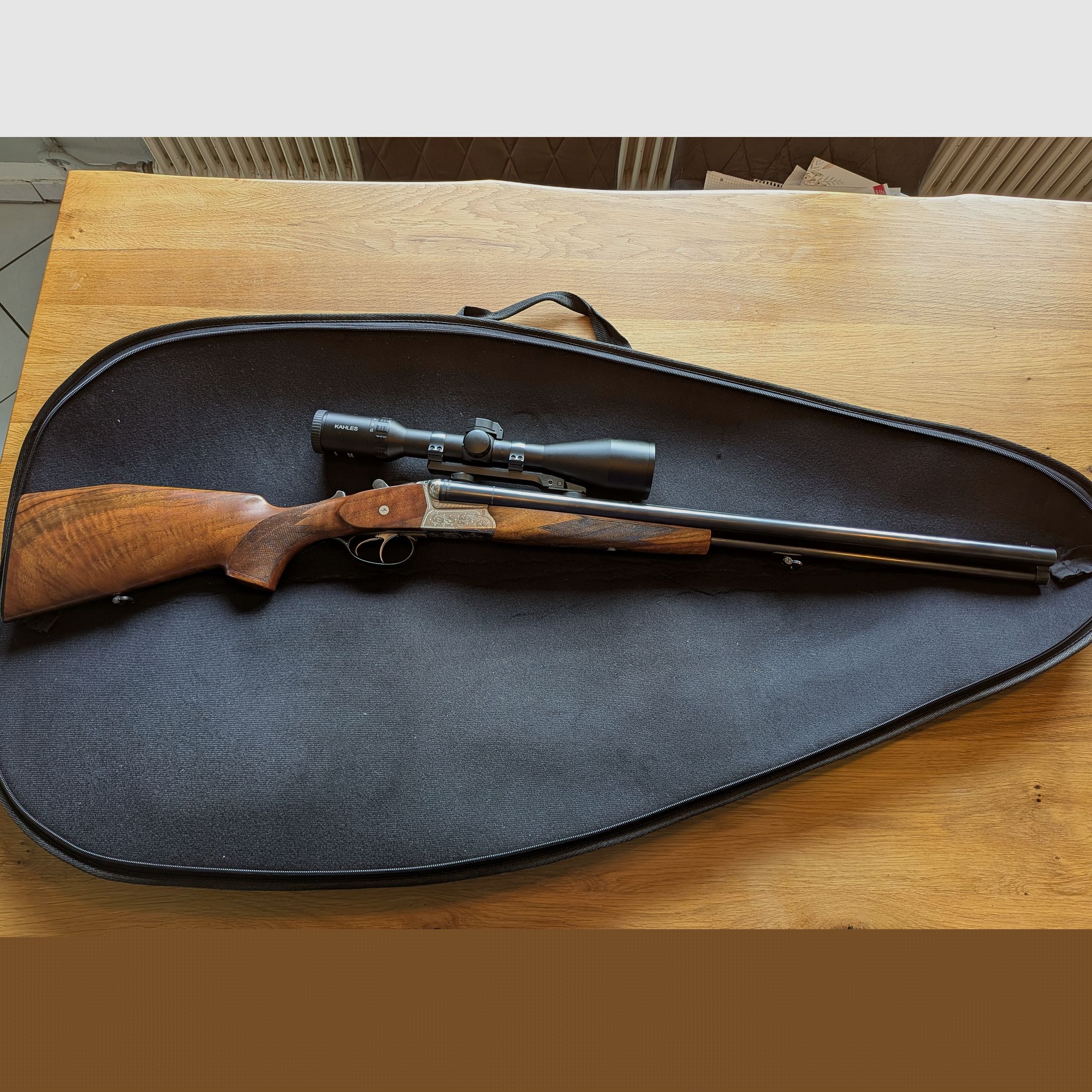 Krieghoff Trumpf (16/70, 16/70, 7x57R) & Kahles Helia 2,4-12x56i