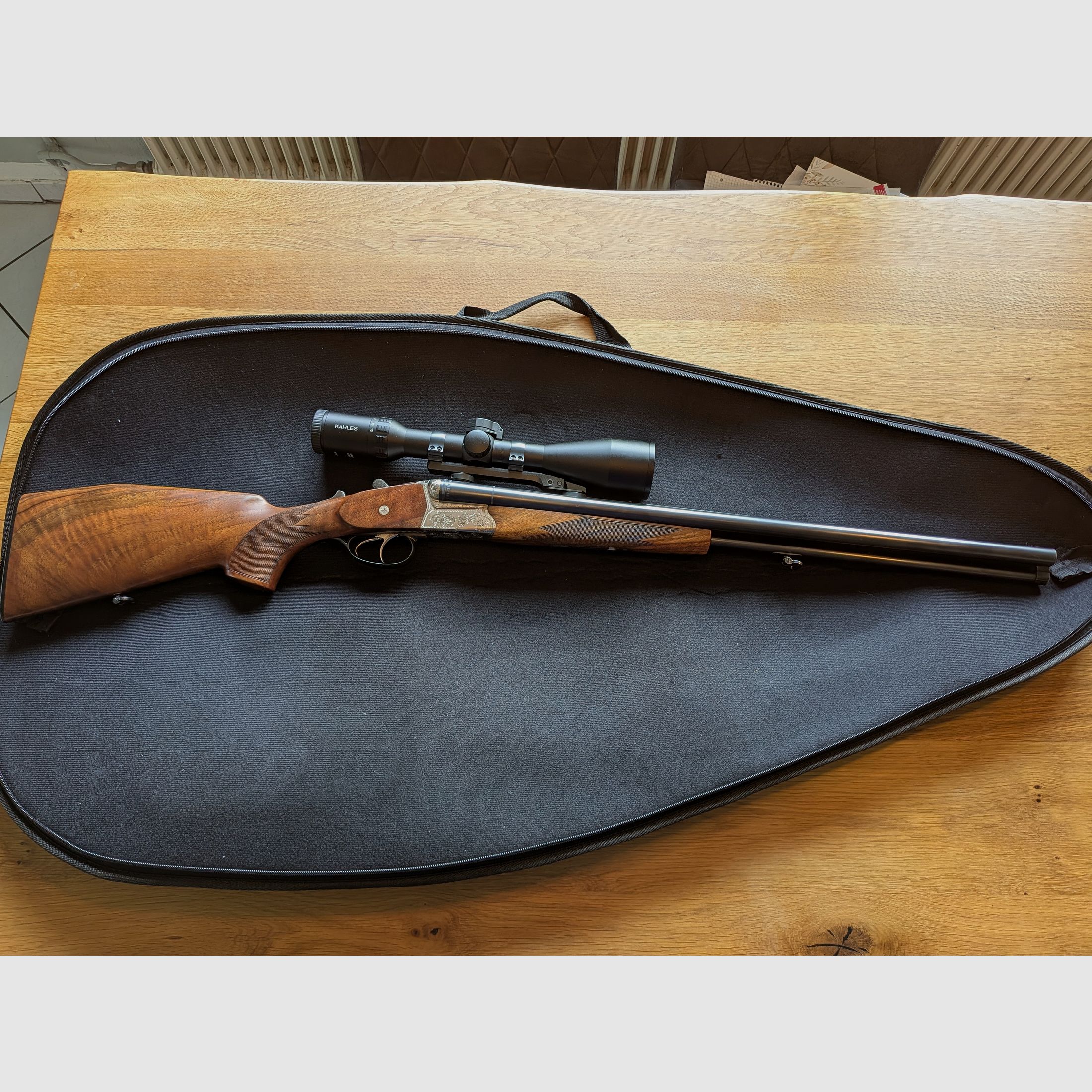 Krieghoff Trumpf (16/70, 16/70, 7x57R) & Kahles Helia 2,4-12x56i