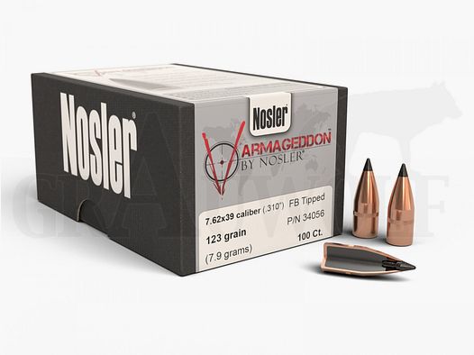 .310 / 7.85 mm (7.62x39) 123 gr / 8.0 g Nosler Tipped Varmageddon Bullets 100 Pieces