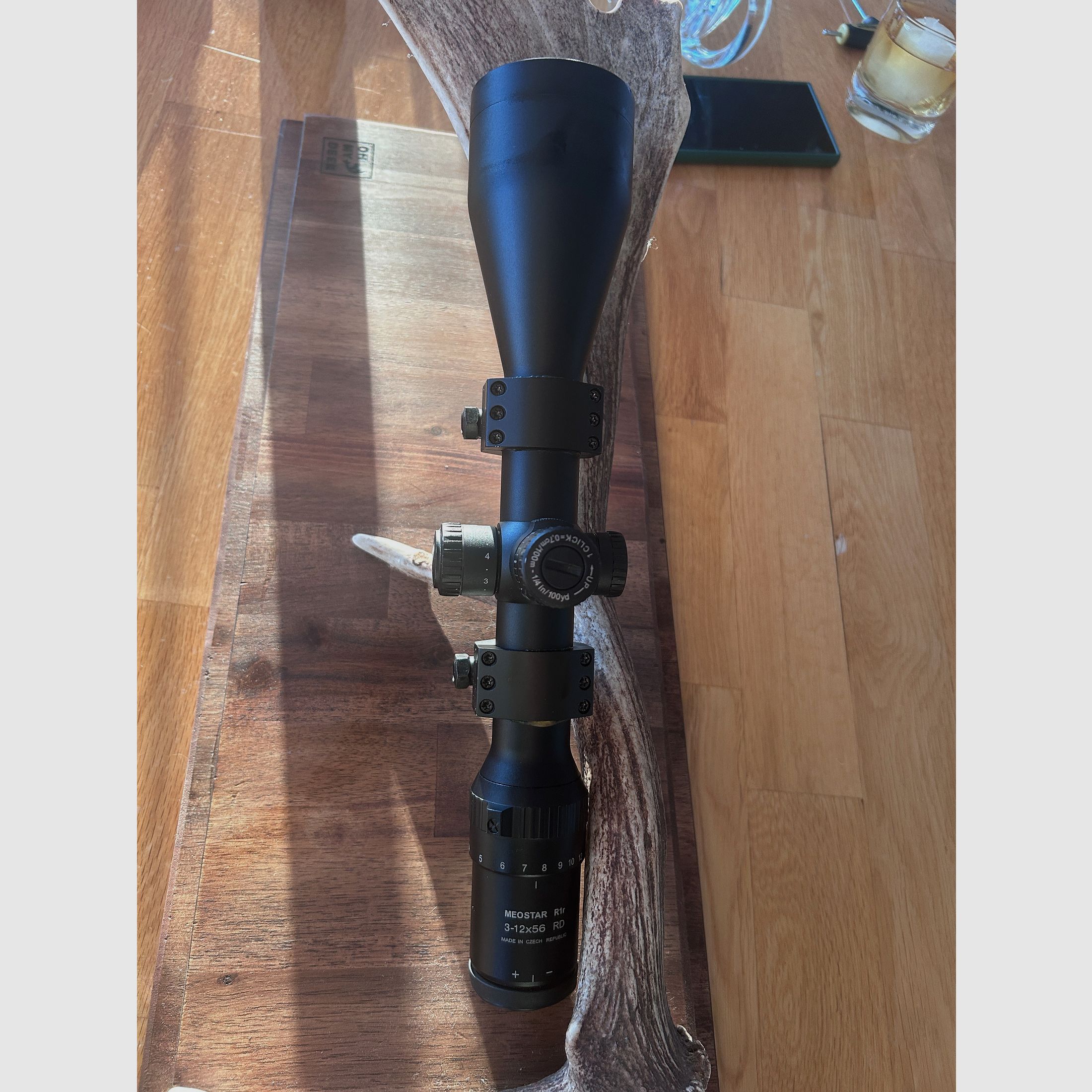 Meopta Meostar R1R 3-12x56 RD incl. torre balística y montaje Picatinny