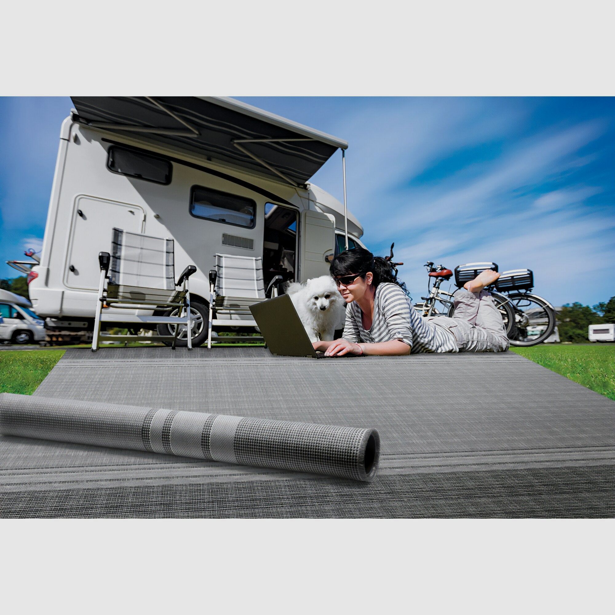 Tapis de tente Standard, gris acier, 250 x 400 cm, image 3 sur 3