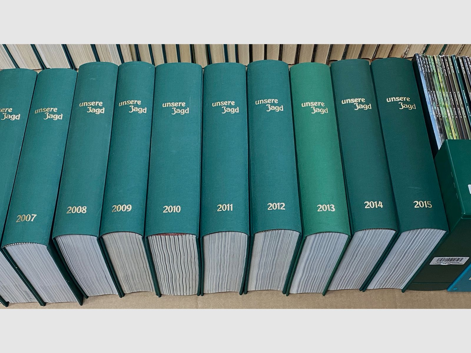 Zeitschrift "Unsere Jagd"  von 1956 bis 2020, einmalige Sammlung für Liebhaber, 65 Jahresausgaben,    Ausgaben von 1956 bis 2015 gebunden,  Jagdzimmer, Jagdbücher