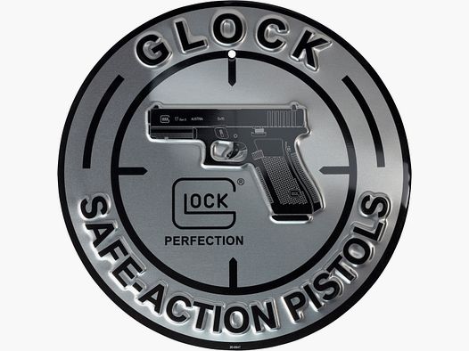 Glock Aluminum Shield "SAFE ACTION PISTOLS" – Ø 30 cm