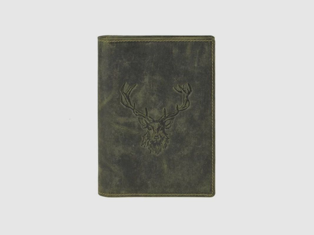 Greenburry Jagdscheinetui Leder "Vintage Hunting" Royal Stag Hirsch