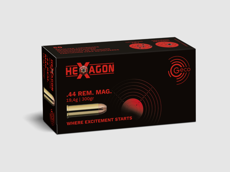 GECO .44 Rem. Mag. Hexagon - 50 Patronen