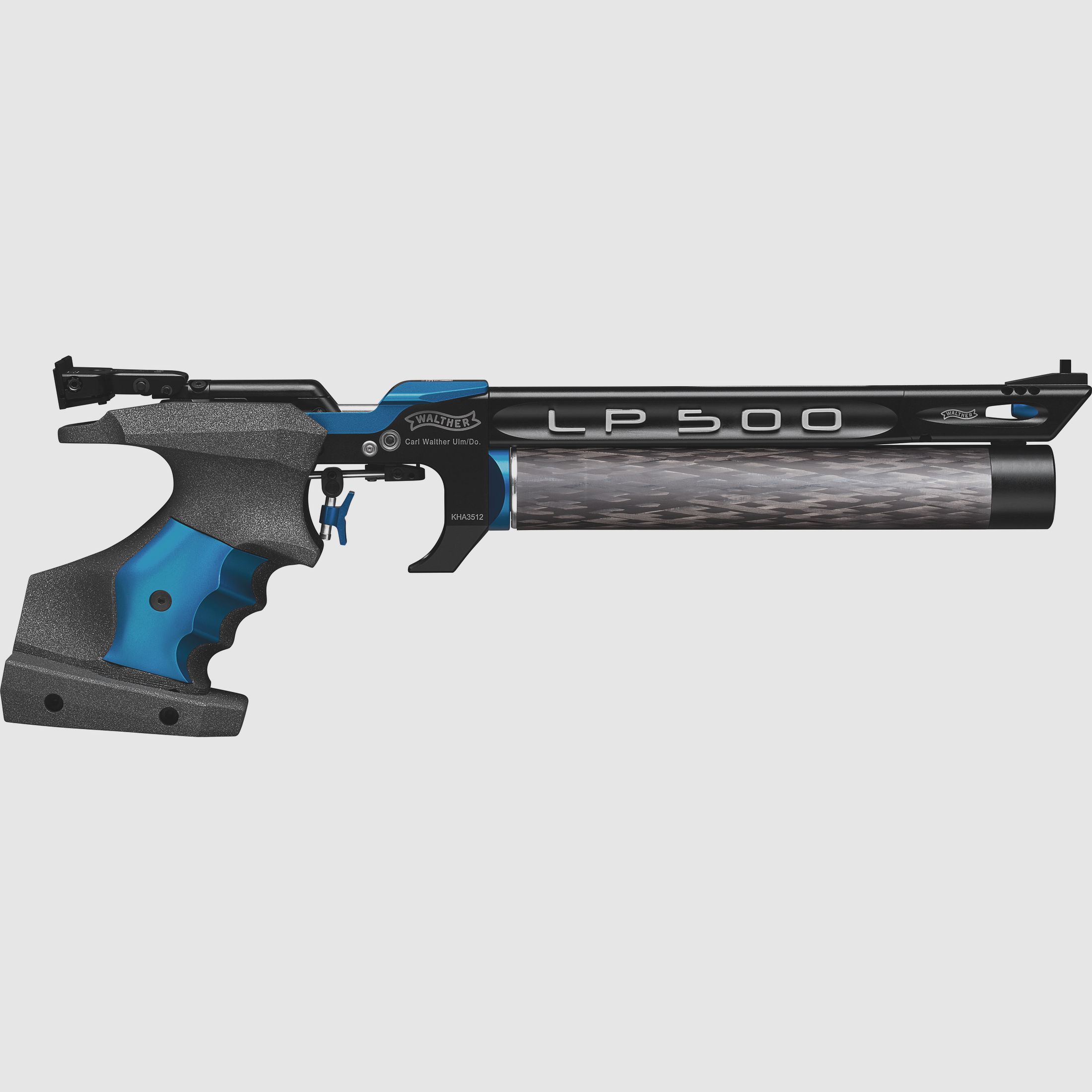 Walther LP500 Meistermanufaktu rechts, Griff Gr.M-L blau