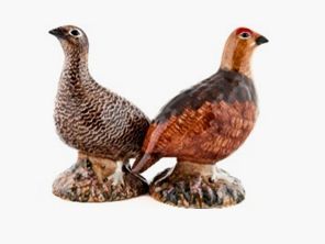 Lovergreen porcelain motif partridge salt and pepper shakers