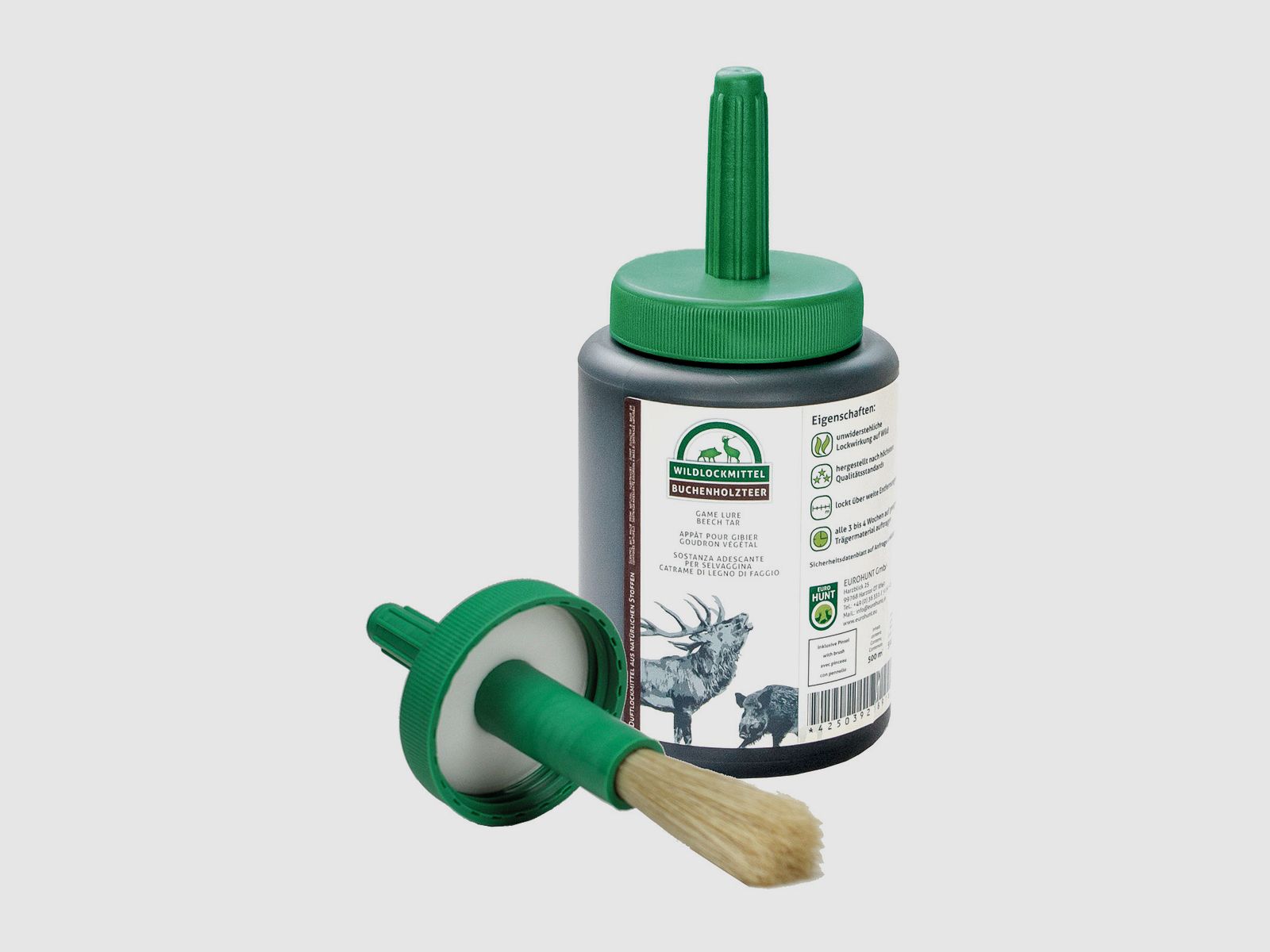 Eurohunt Buchenholzteer 500 ml mit Pinsel