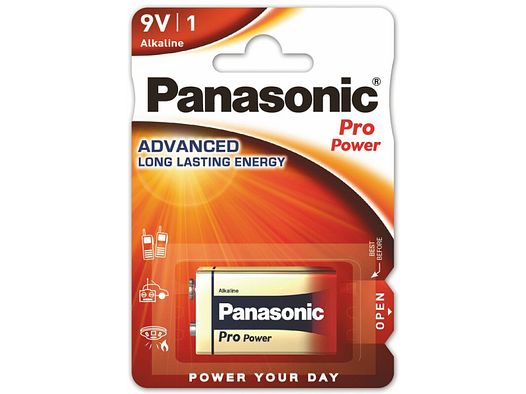 PANASONIC 9 Volt Block Batterie - ideal für ESP Elektroschocker