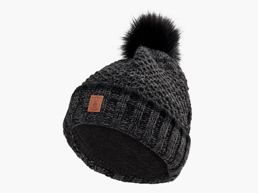 Cappello Lavorato a Maglia per Donna - Nero - Taglia Donna: ONE SIZE