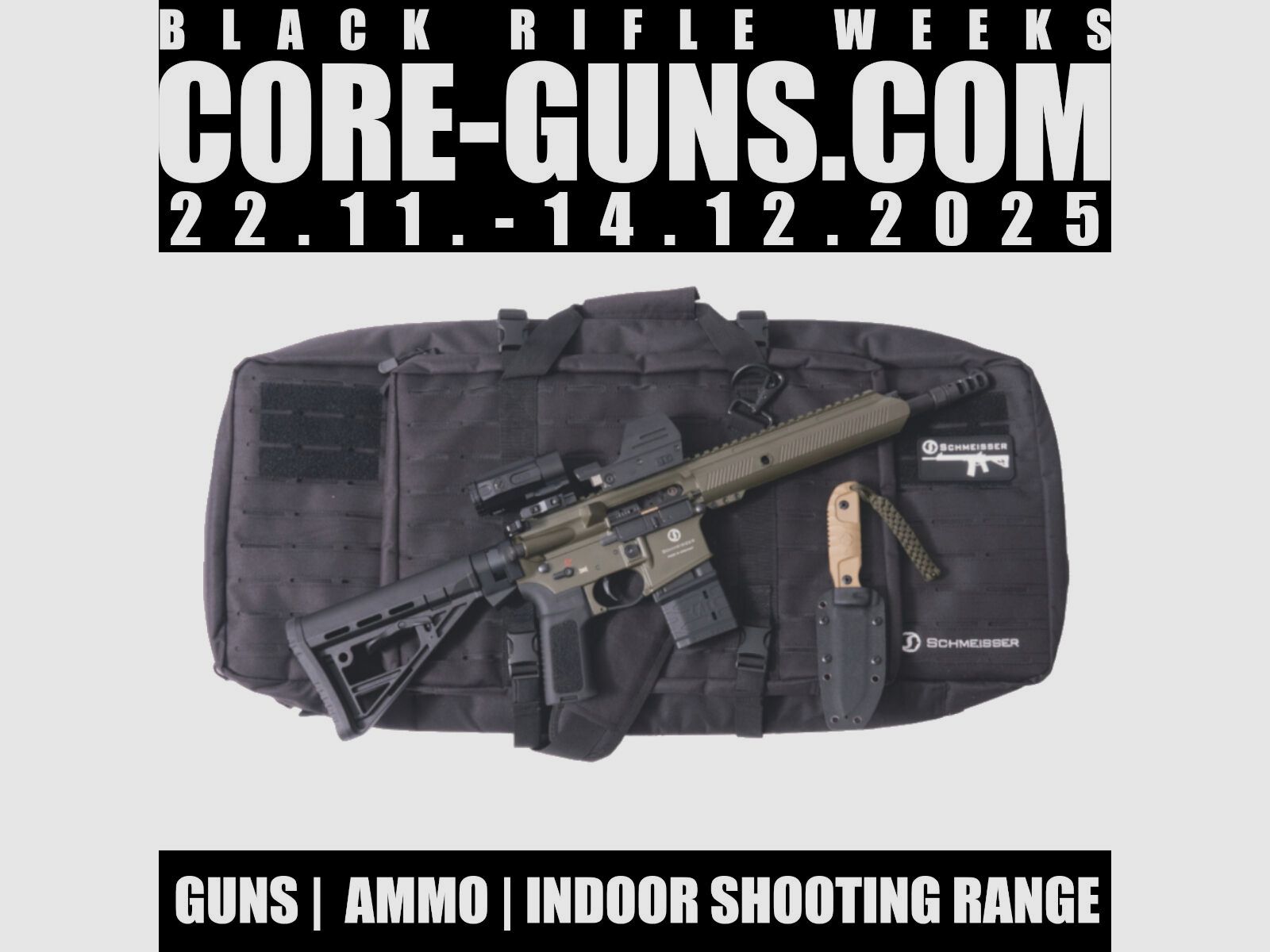 Schmeisser S4F Sport OD Green 10,5"LL + Falke LE + B5X Ingranditore + Borsa + Coltello Schmeisser