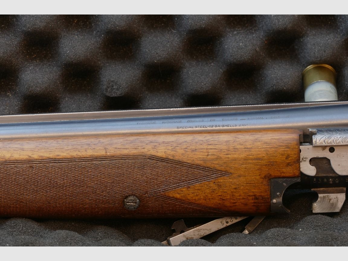 Browning / FN Superposed, Vorläufer der legendären B25, BJ1966 - handeingepasst – Special Trap - inkl. Original Dokumente passend zur Flinte