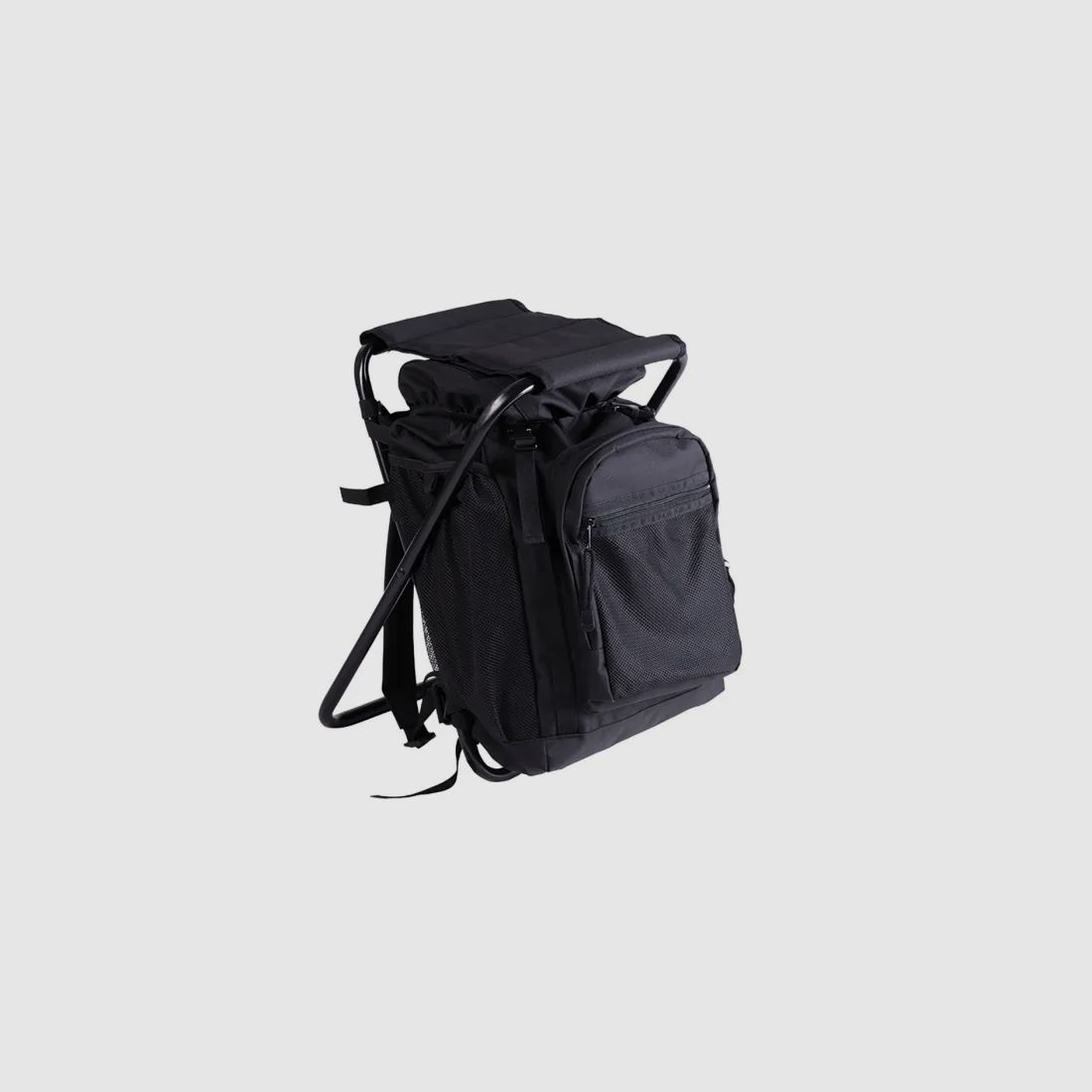 Asiento mochila con taburete, negro