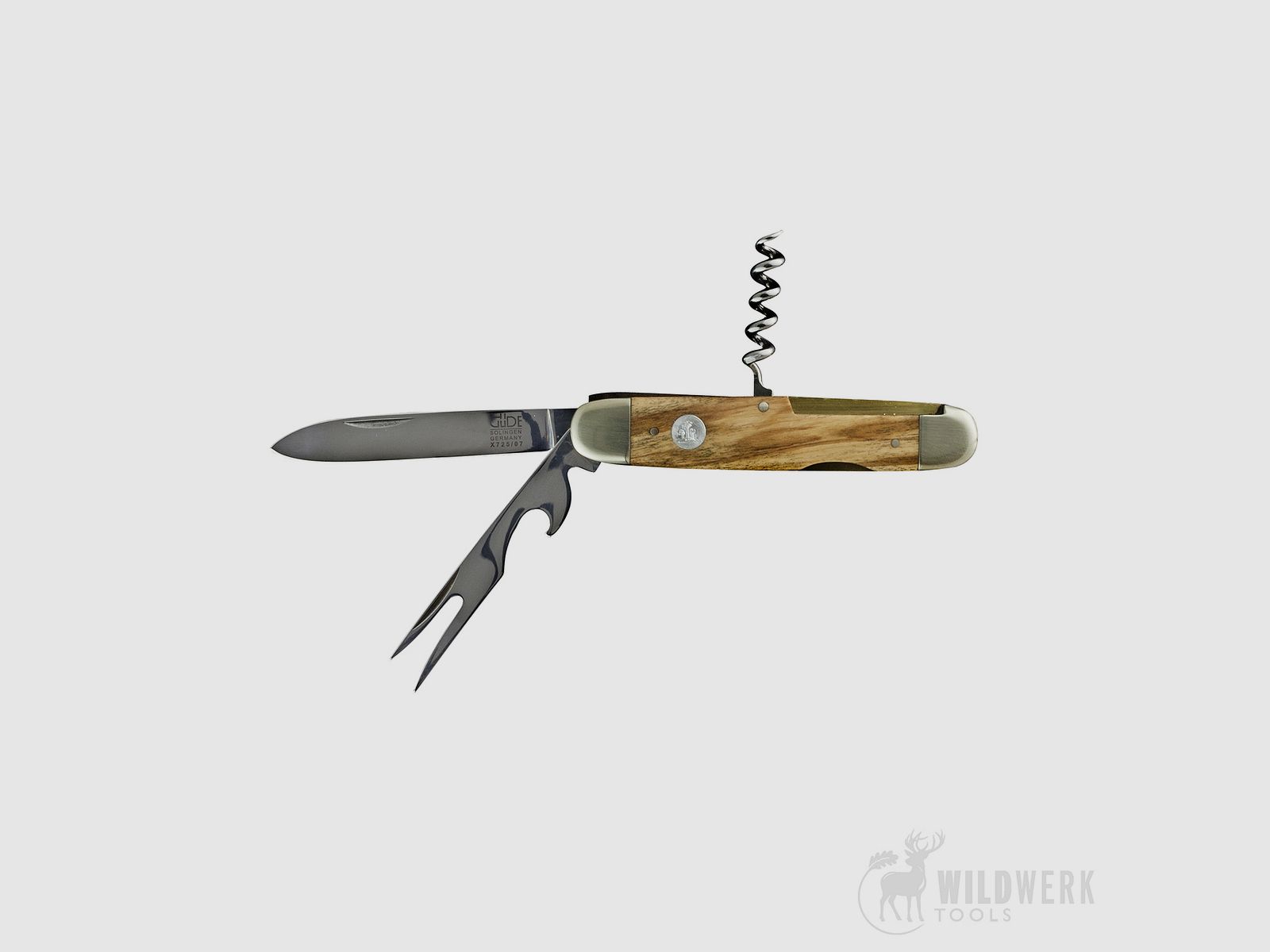 Güde Pocket Knife + Fork Olive