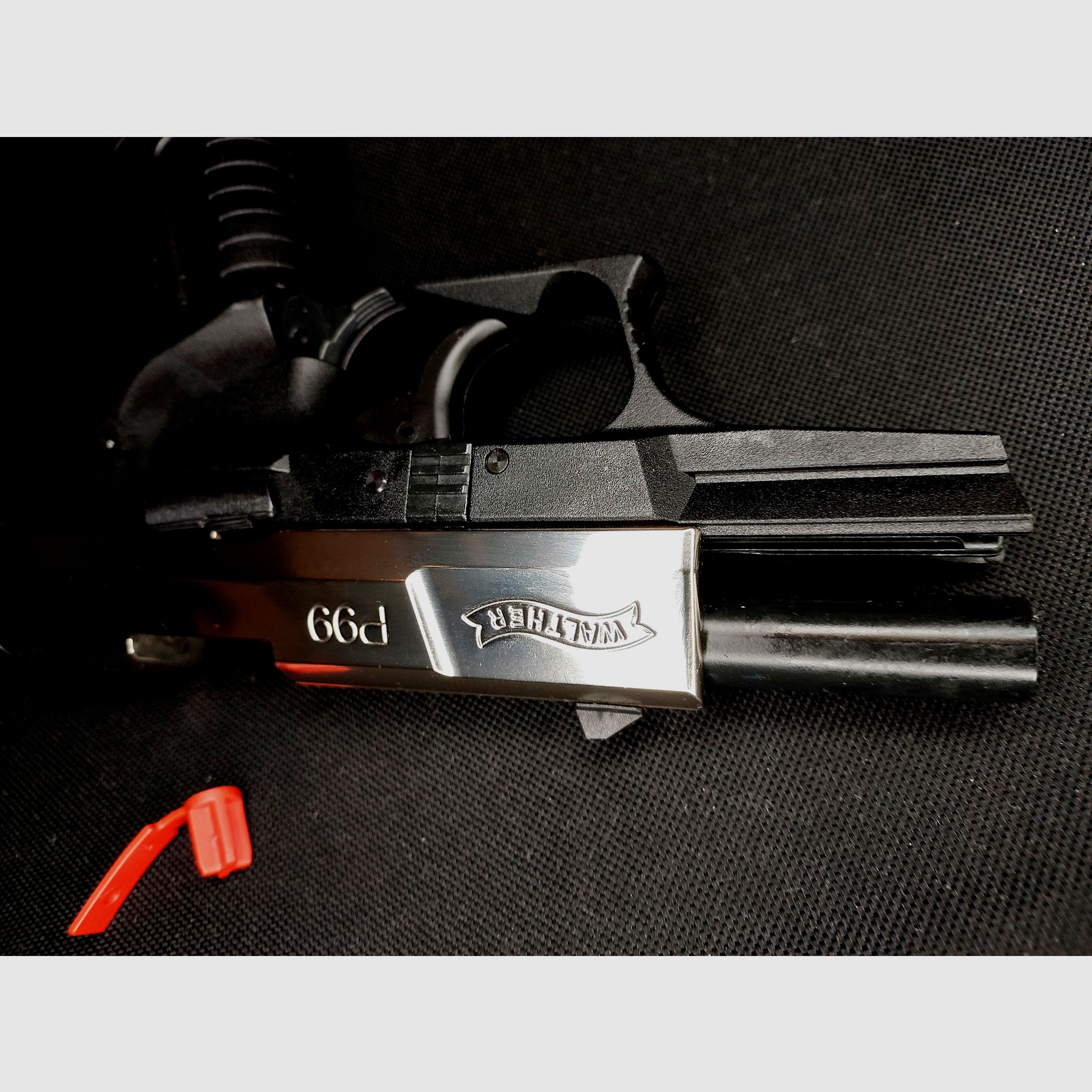 Premium Walther P99 SV NKL blank firing pistol 9 mm P.A.K. (PTB 762) P 99 Nickel-Finish [CNC-milled steel slide NKL] NEW!