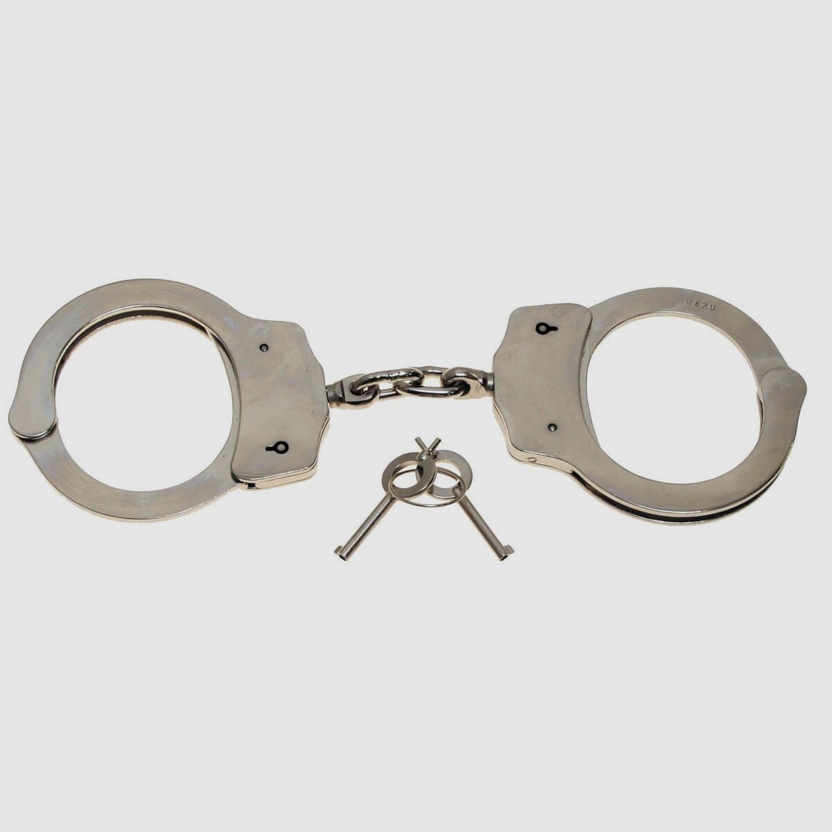 MFH handcuffs deluxe, nickel-plated