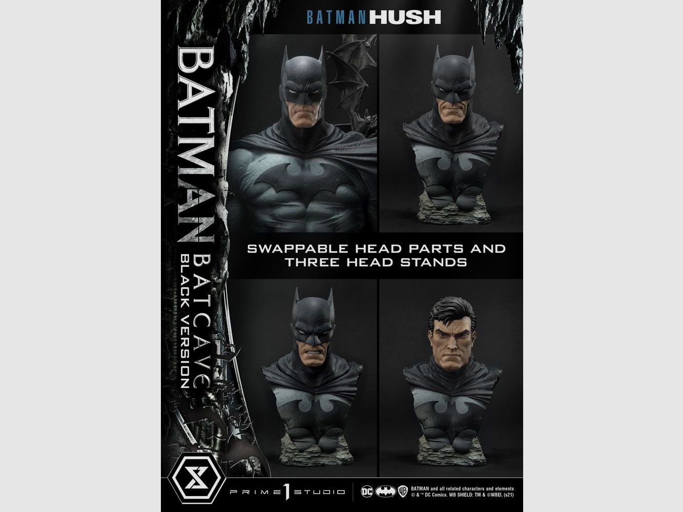 Batman Hush Statue 1/3 Batman Batcave Black Version 88 cm | 43050