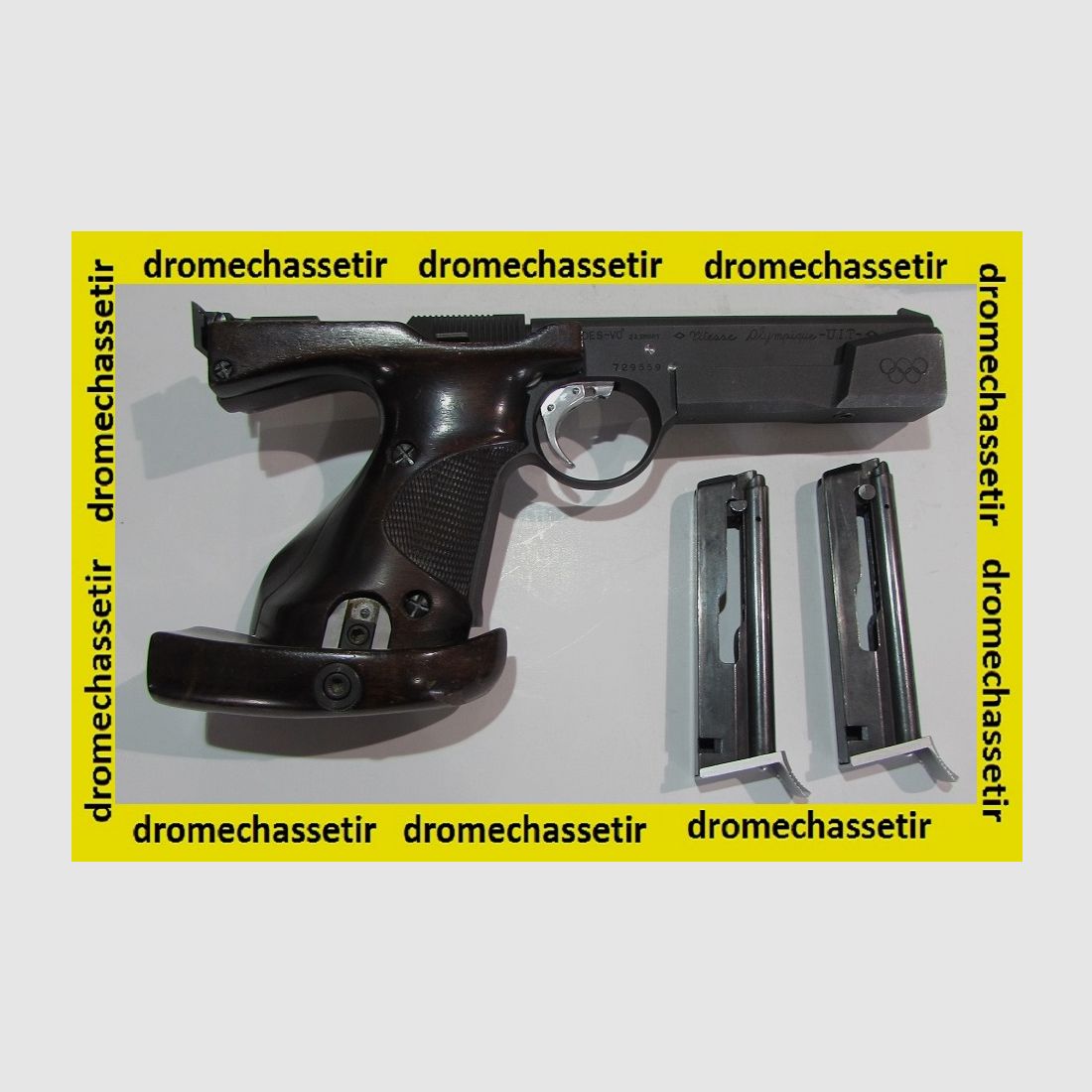 Pistolet semi automatique Unique DES vitesse olympique, cal 22 short, occasion