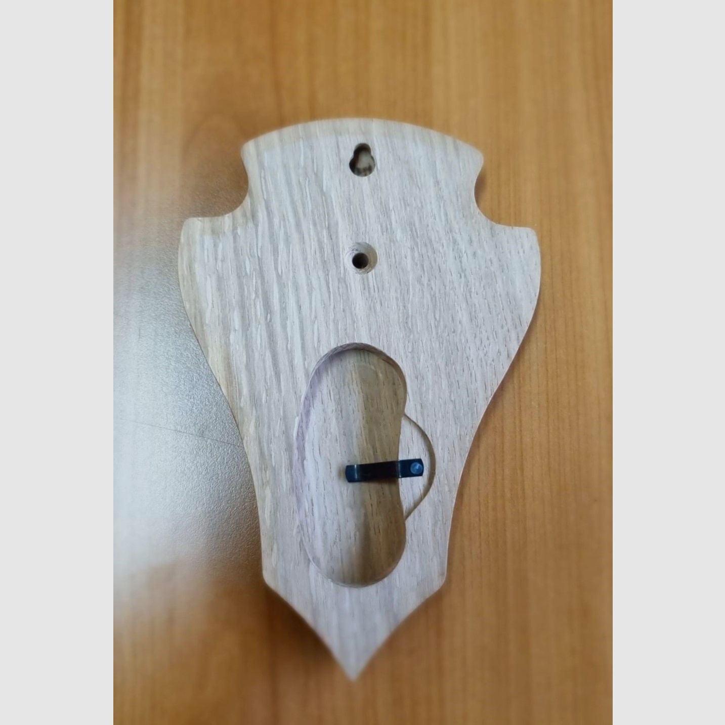 Massives Eichenschild für Rehbock – Spitz – 19 x 12 cm
