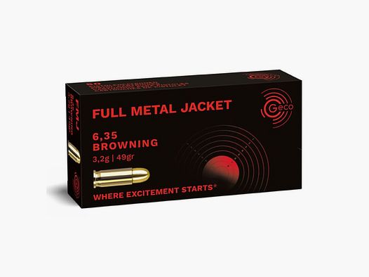Geco 6,35 Browning VM Full Metal Jacket 3,2g/50gr