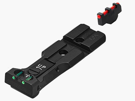 LPA Sights FIBER-Optic Green-Red with Picatinny for S&W Revolvers, Black-Finish Front Sight for Stippling: For K, L, and N Frames