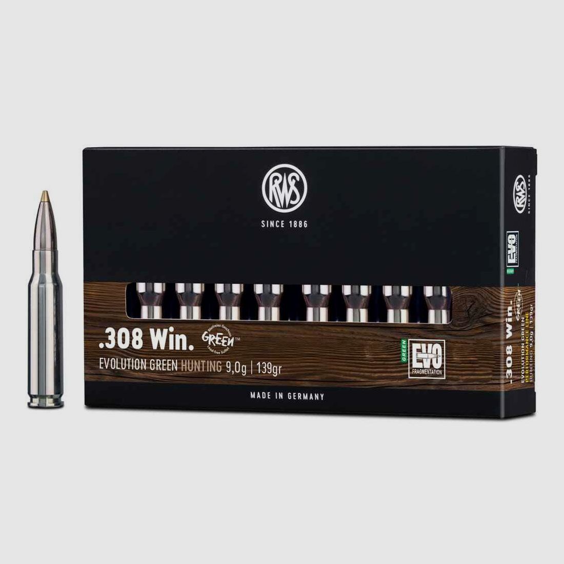 RWS .308Win Evo Green 9,0g - 139gr