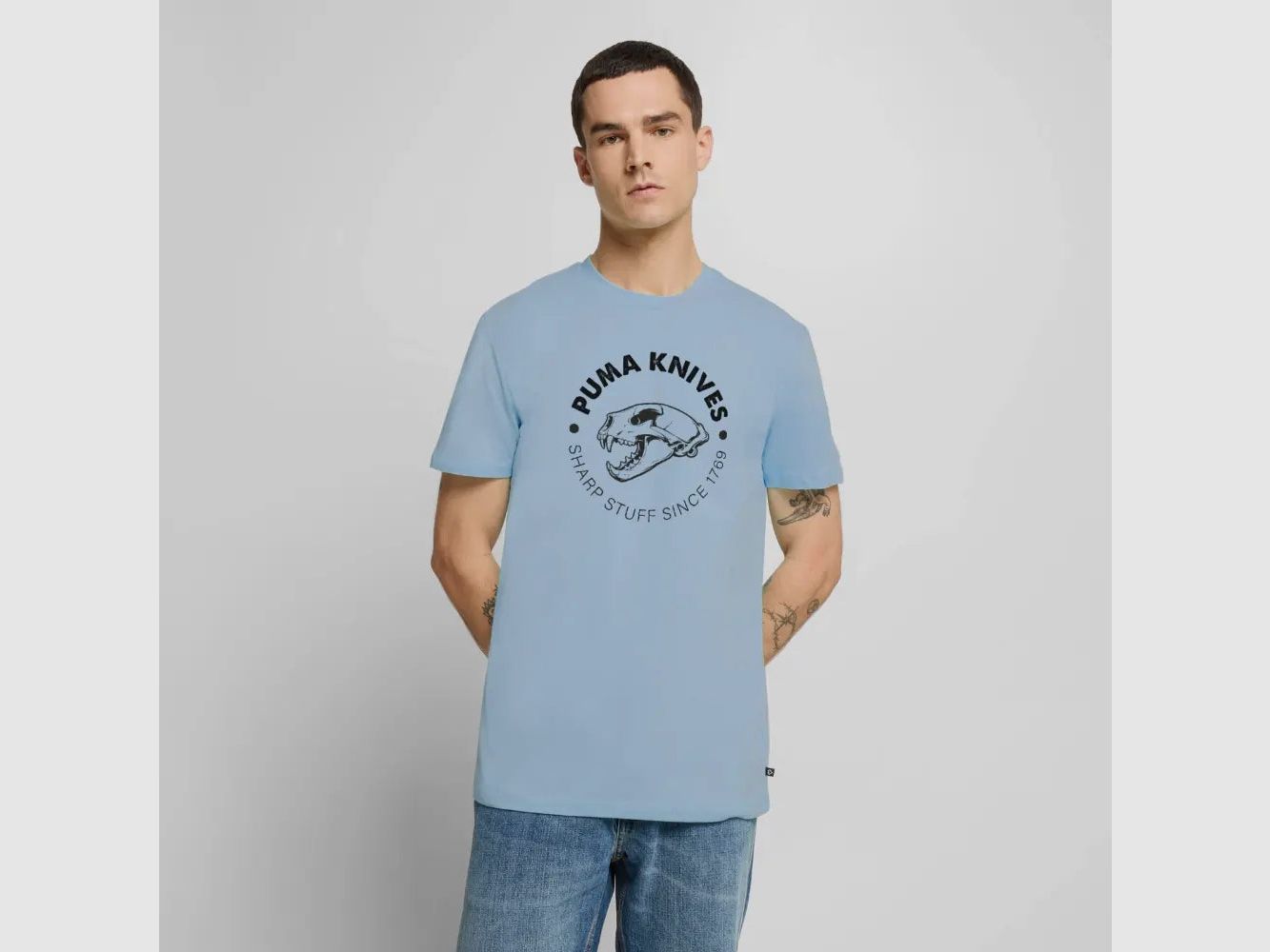PUMA Men´s Premium T-Shirt "PUMA KNIVES Skull BW"