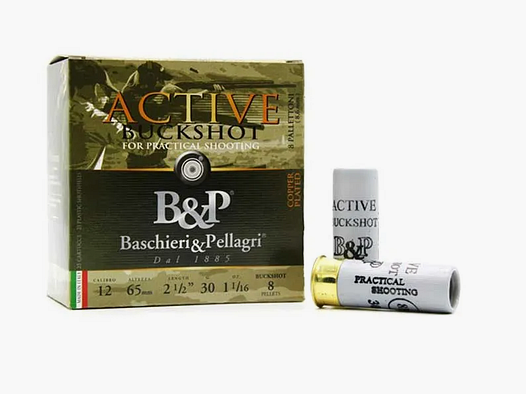 B&P ammunition cal. 12/65 Active Buckshot Practical Shooting 30 g