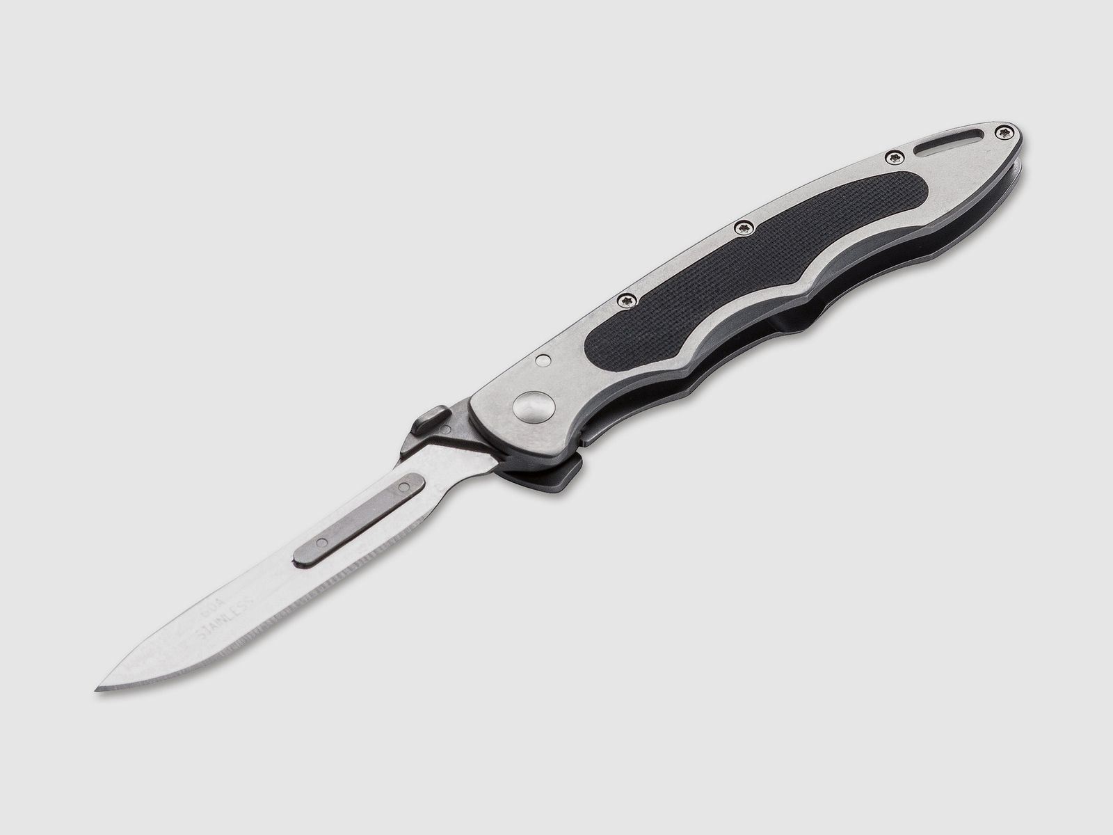 Taschenmesser Piranta Original Skalpell + 12 Ersatzklingen + Etui