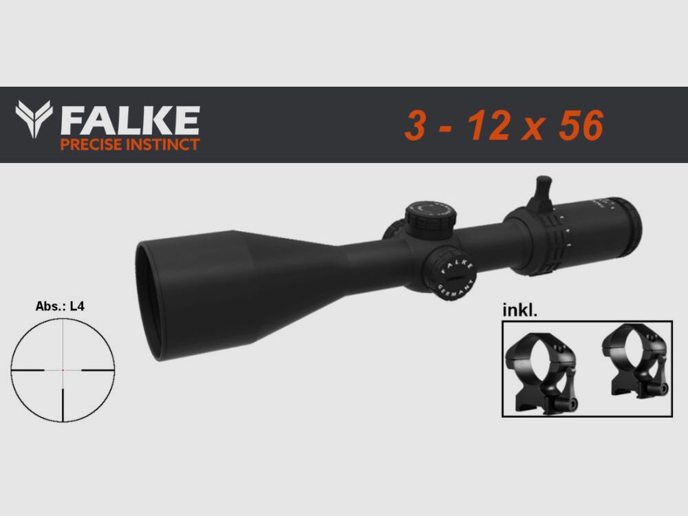 Bergara B14 B&H Prohunter Flex LEWY chwyt z otworem z Falke 3-12x56 gotowy do montażu / Opcjonalnie: tłumik dźwięku Brenner