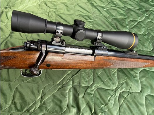 Winchester 70 - 7mm RemMag - Top Shooter! Sondergravur Steinbock! Timney