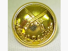 Knopf 17 mm goldfarbig - gekreuzte Gewehre/Eichenlaub