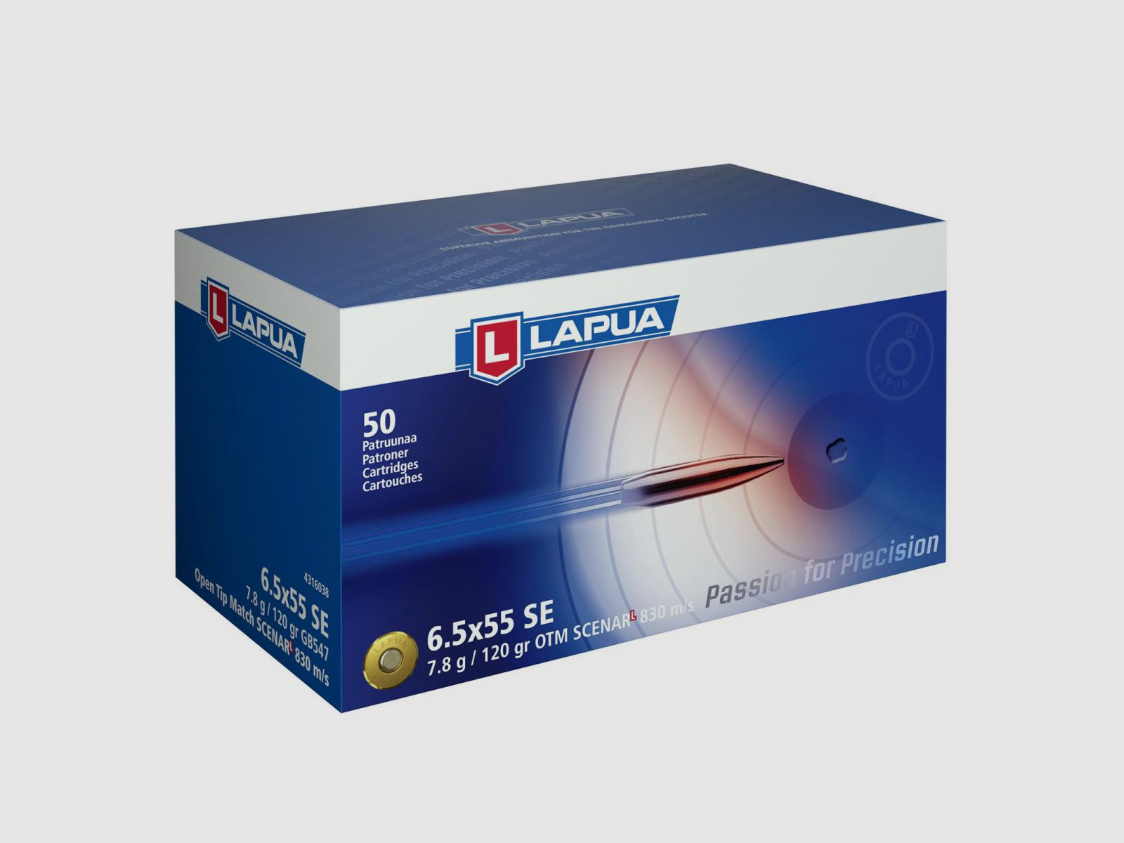 Lapua 6,5x55 SE 120GR Scenar-L 50 Patronen