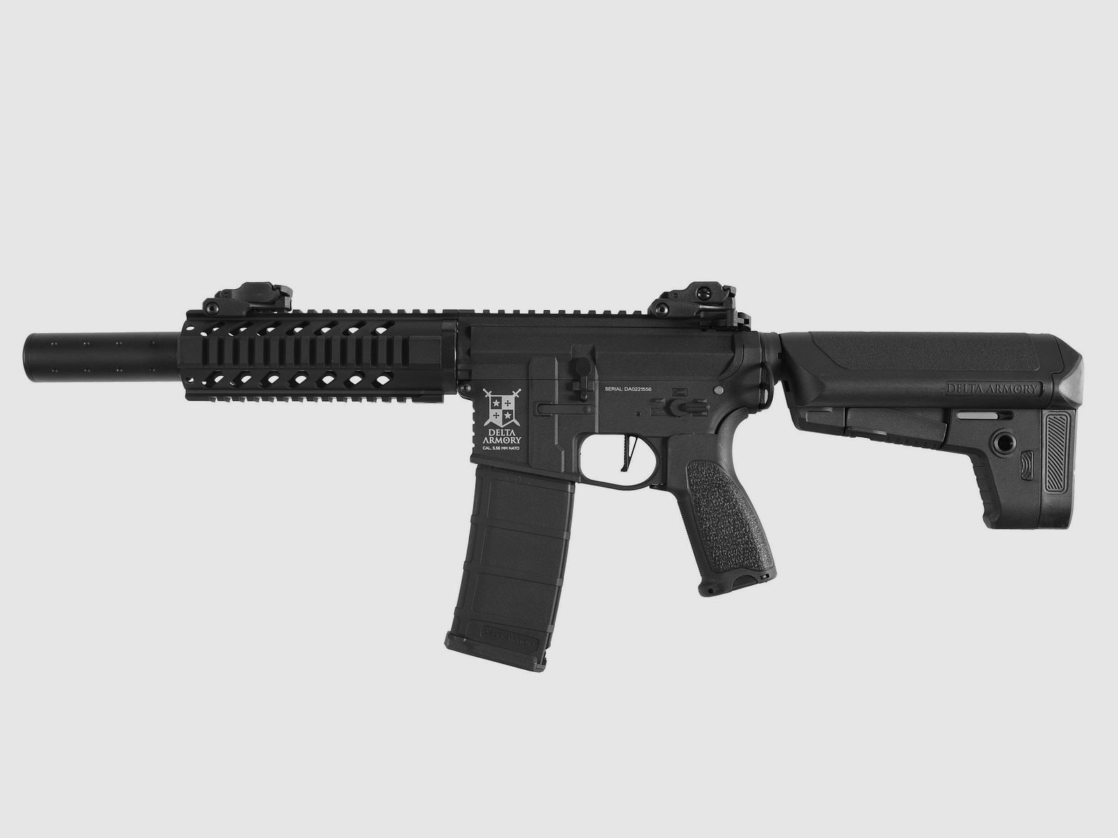 AR15 SilentOps Classic BRAVO Delta Armory Schwarz S-AEG Airsoft Gewehr Frei ab 18 Jahren