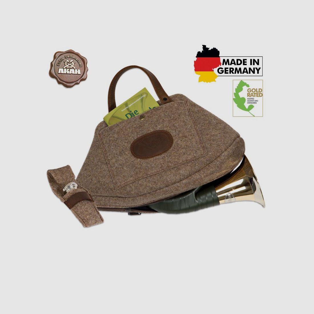 AKAH Wollfilz-Futteral für Fürst Pless-Horn
