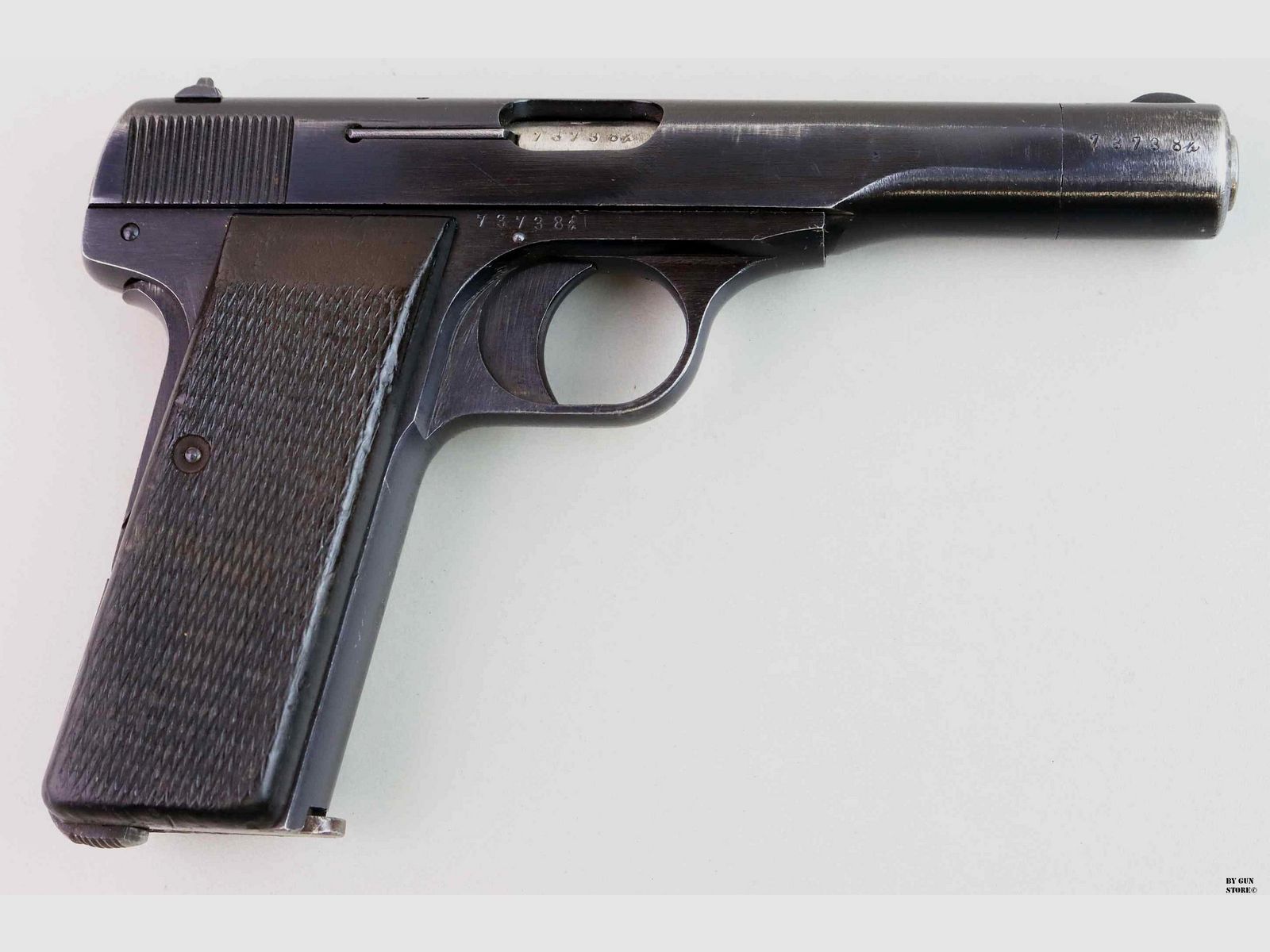 Pistool F.N. Browning mod. 10/22 kal. 7,65 mm WaA140 mat. 73738, afbeelding 3 van 8