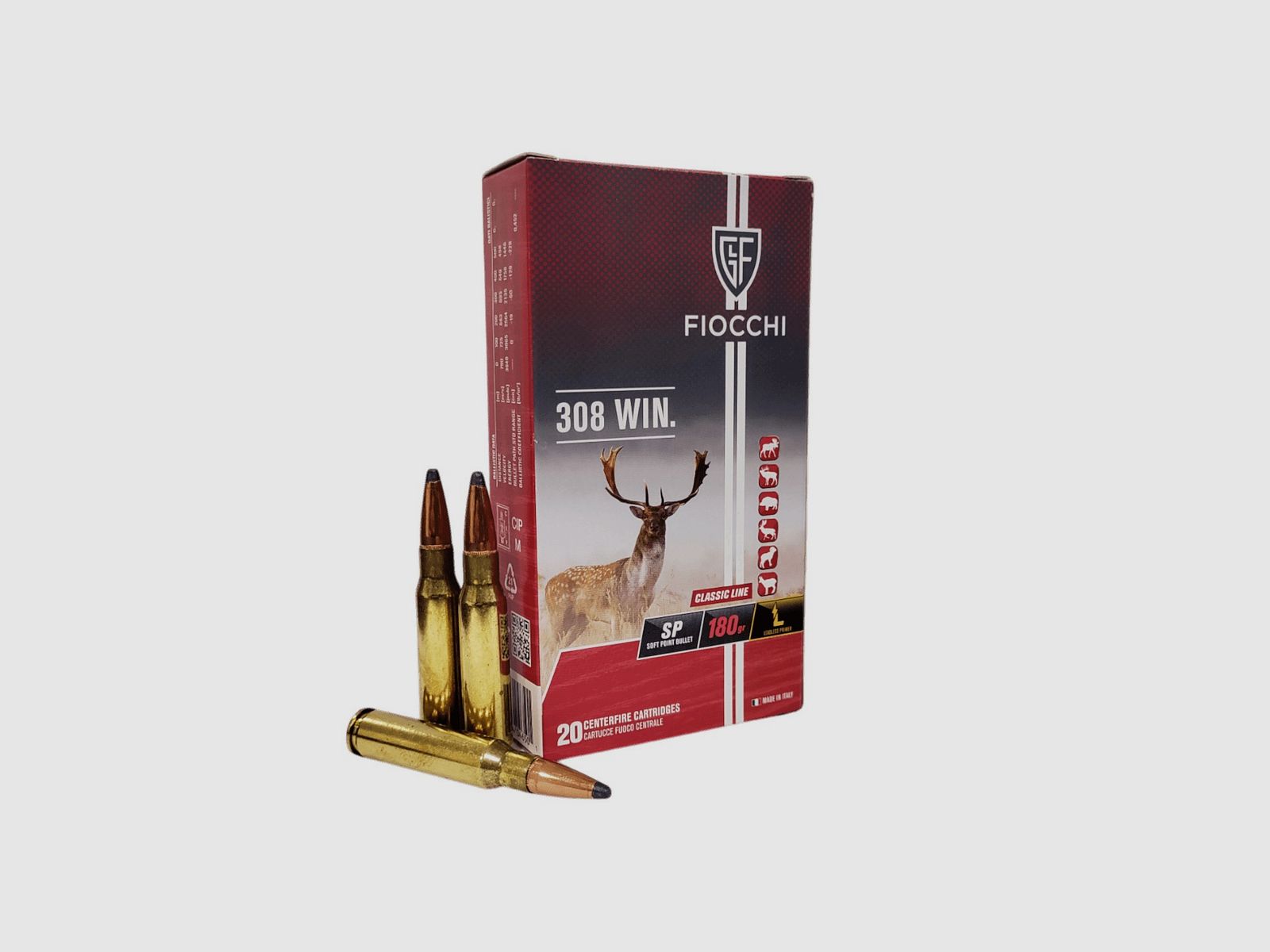 Fiocchi Patronen Kal. 308 Winchester SP 180 gr