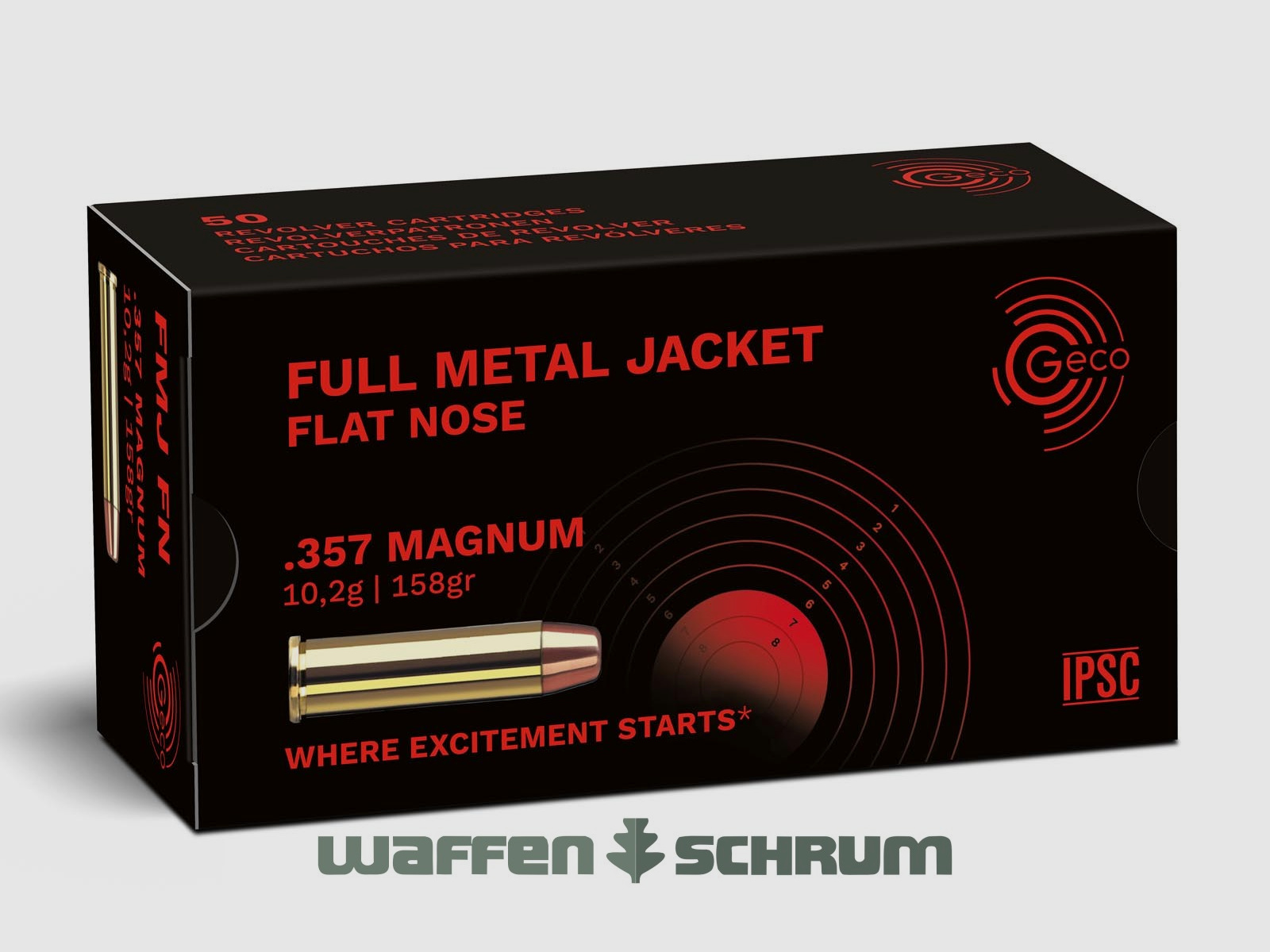 Geco Vollmantel-Fl. 10,2g - 158gr .357Mag