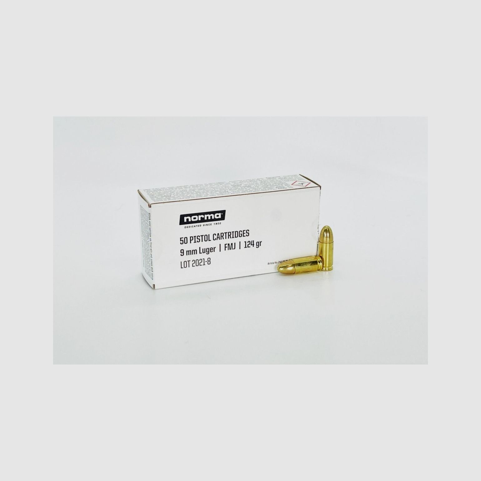 MUNITION NORMA 9X19 124GR X50