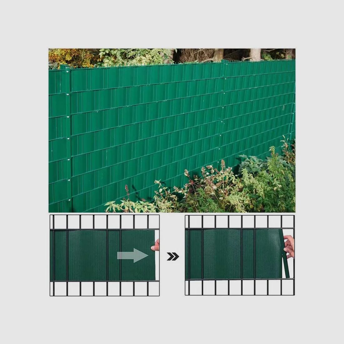 Bande de séparation occultante en PVC 19x20 cm - 450 g/m², image 4 sur 5