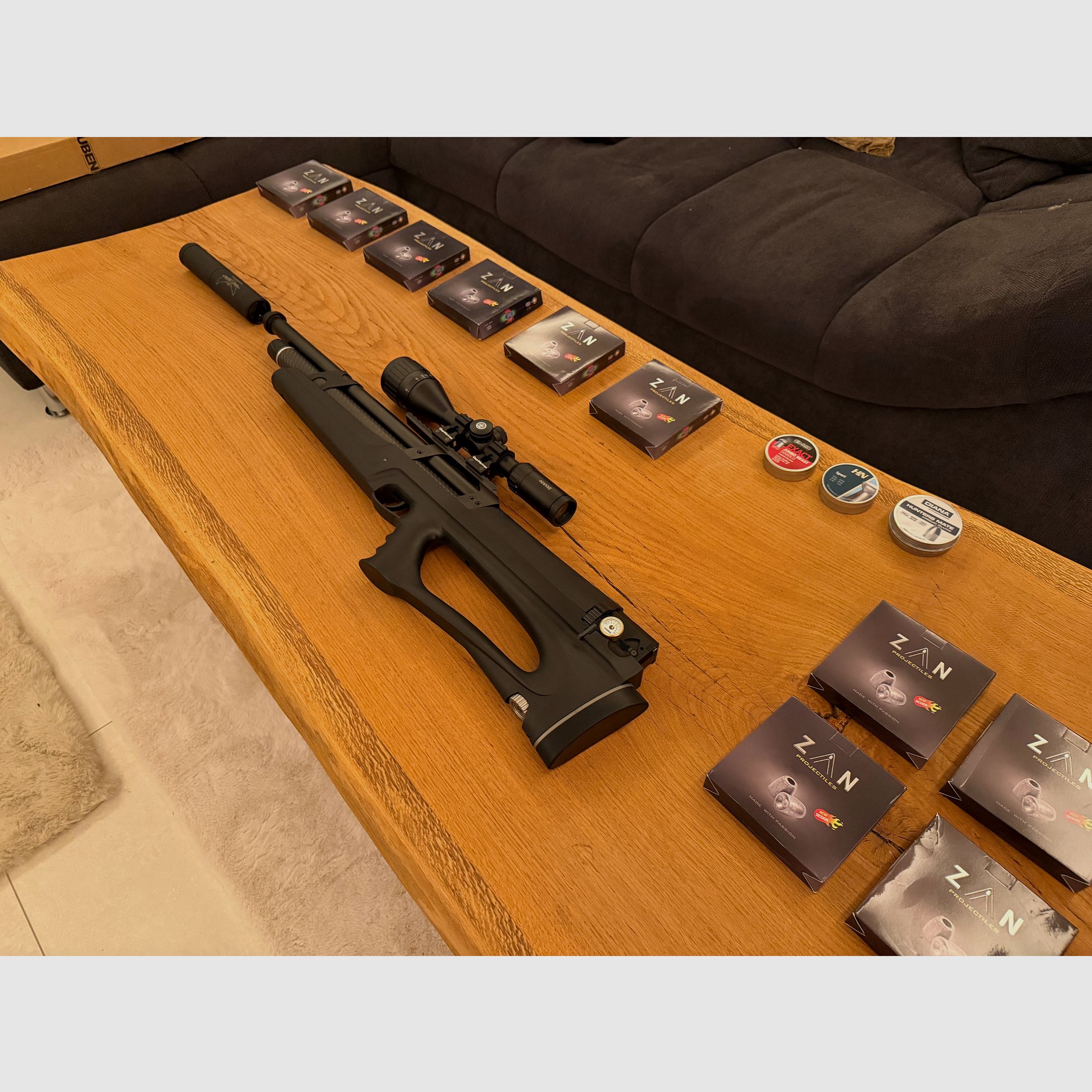 Huben K1 +!! 2000 shots ZAN slugs!!+ JADS silencer + Hawke scope