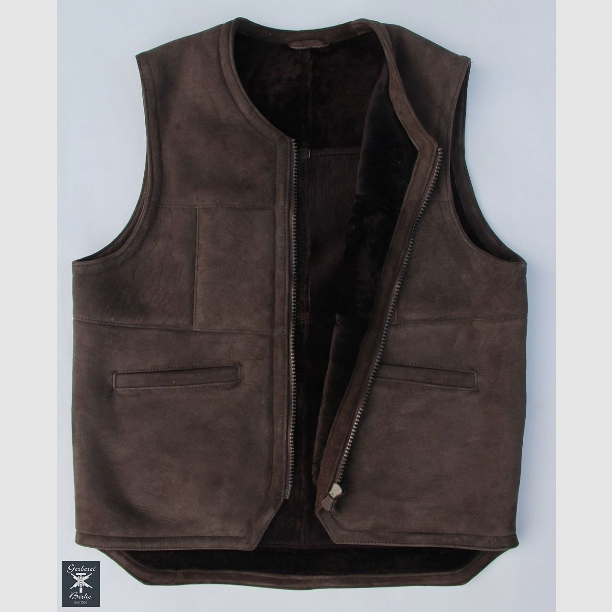 Velours lamsvachtvest