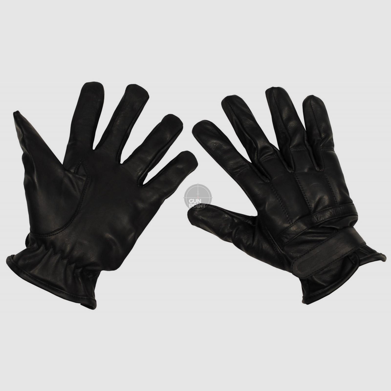 Lederhandschuhe, schwarz, mitQuarzsandfllung - Gre: S