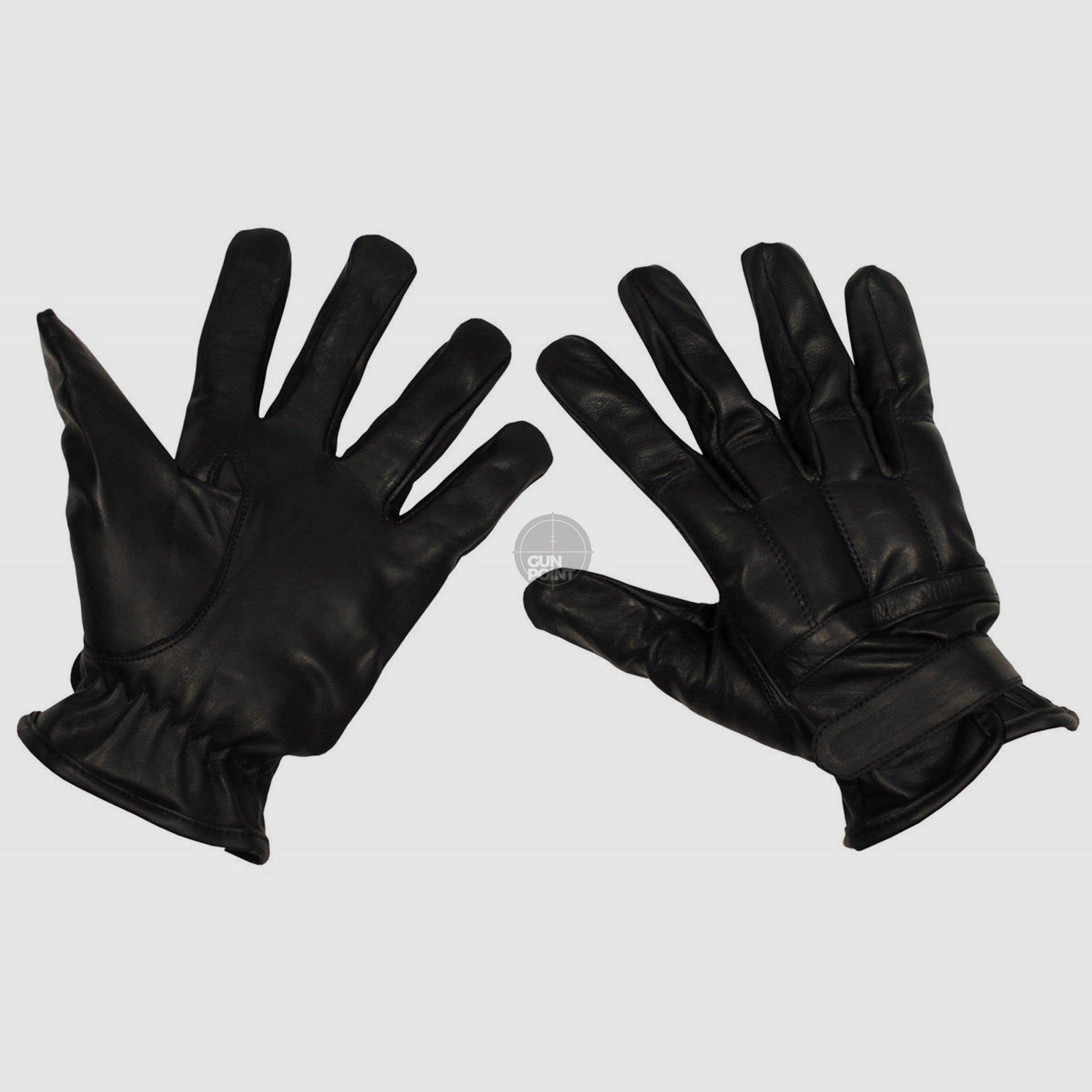 Lederhandschuhe, schwarz, mitQuarzsandfllung - Gre: S