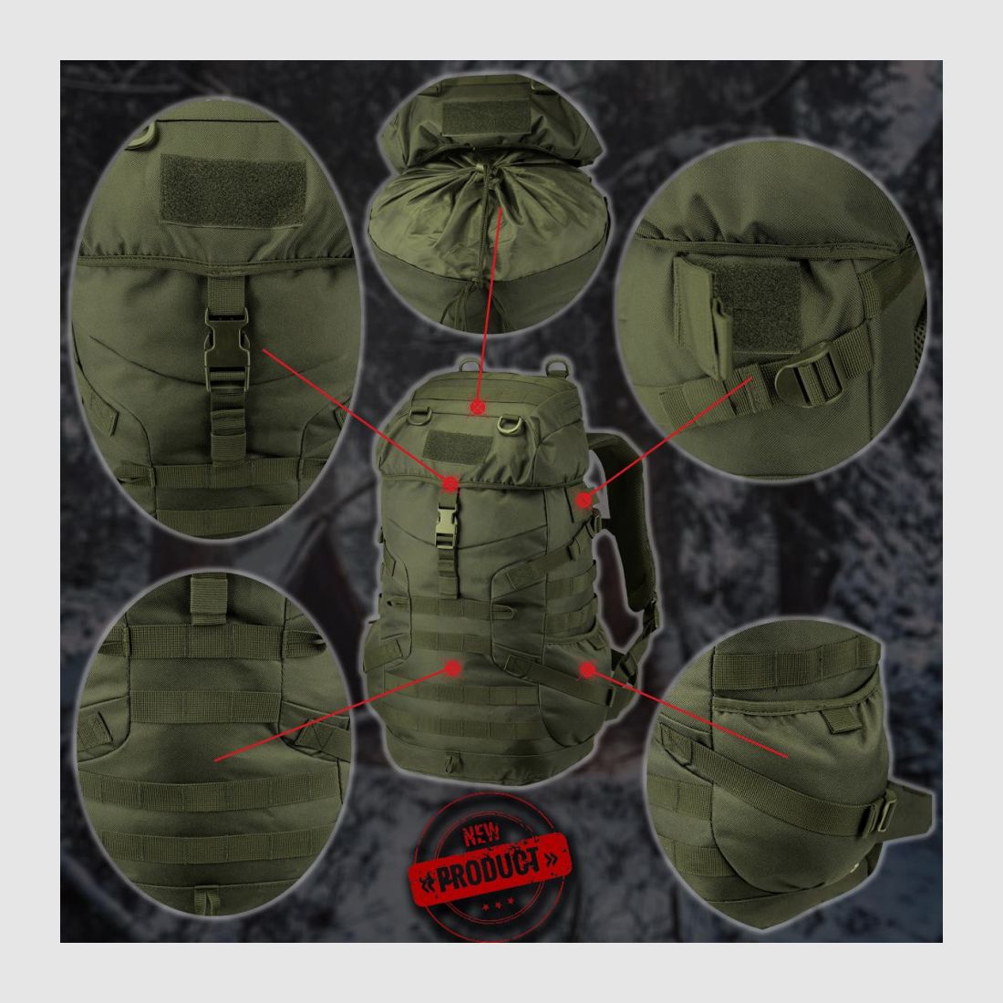 Rucksack CRUX 30L grün, Bild 7 von 10