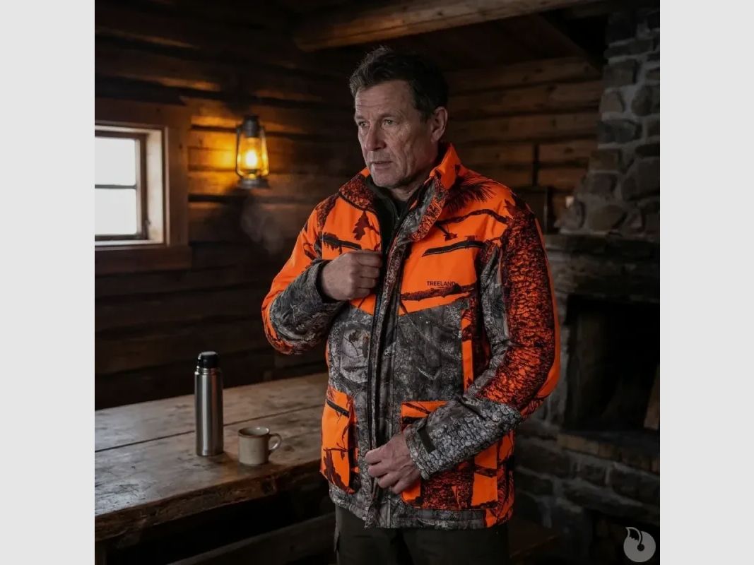 Warm Hunt 4 Kapuzenjacke warm camo orange M bis 3XL, Bild 1 von 16